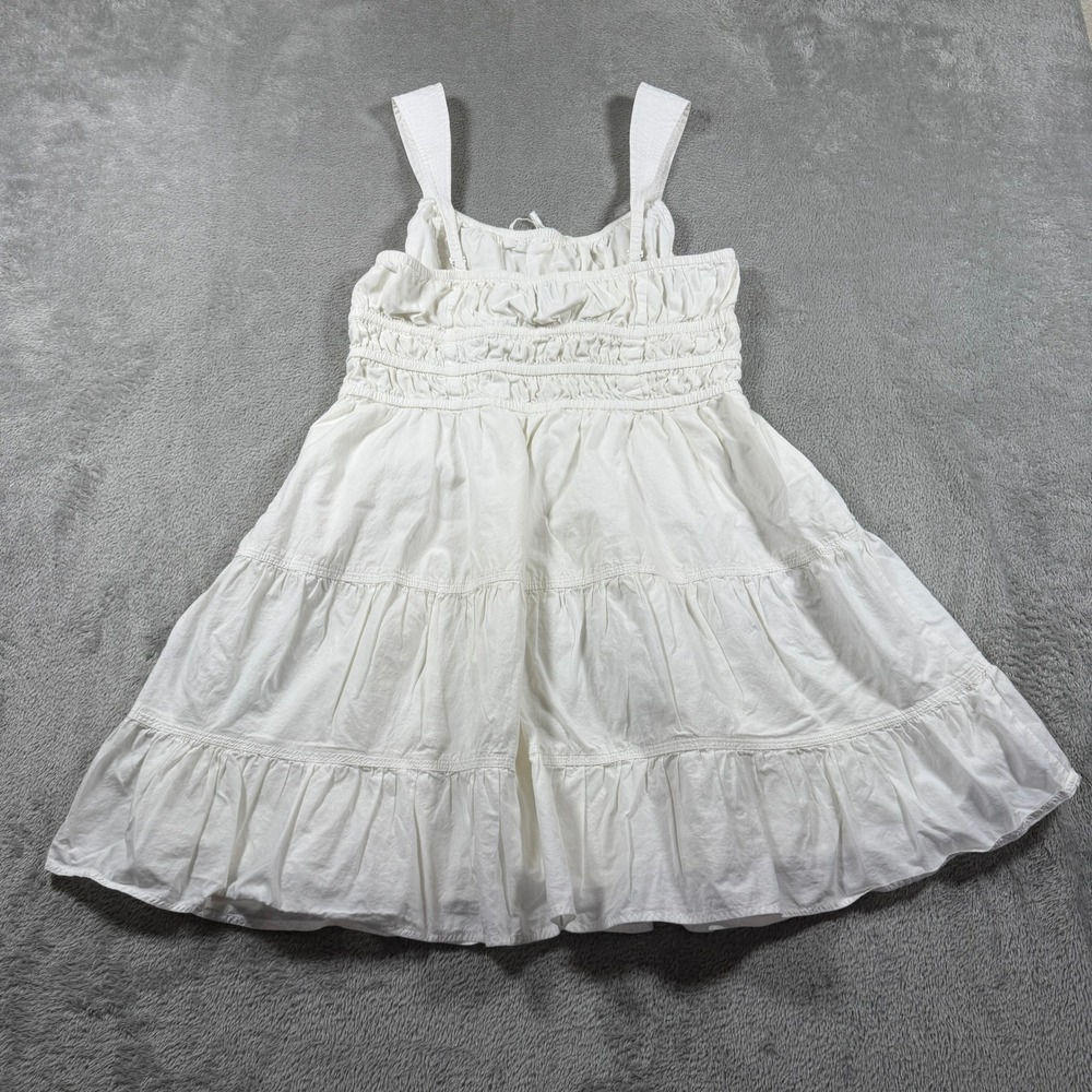 Sunday Best Aritzia Martine Poplin Mini Dress Women Large White Cotton Sundress - Picture 2 of 9